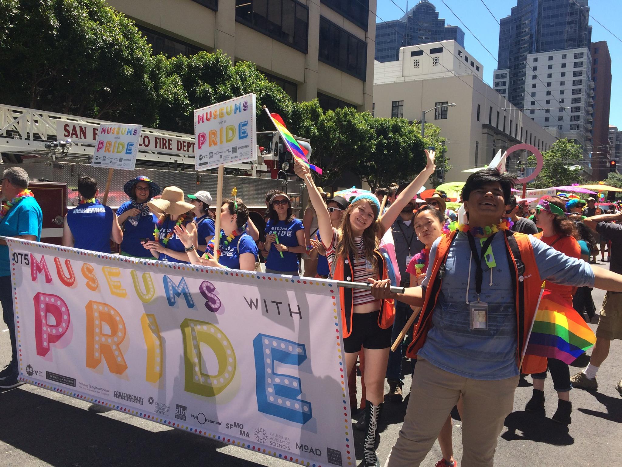 Eleven Bay Area Museums March in the Pride Parade! Ranger Rik