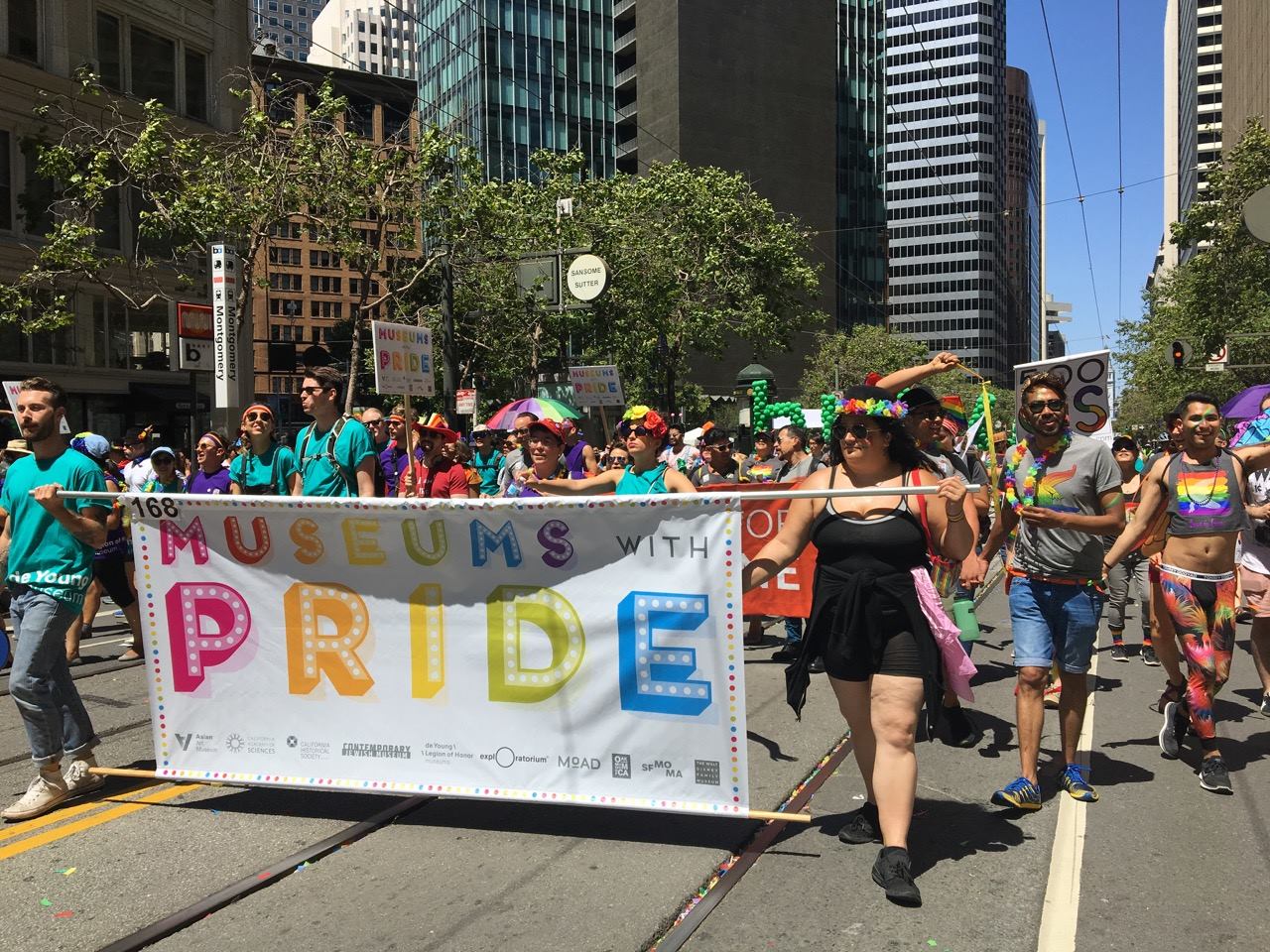 Museums with pride sign